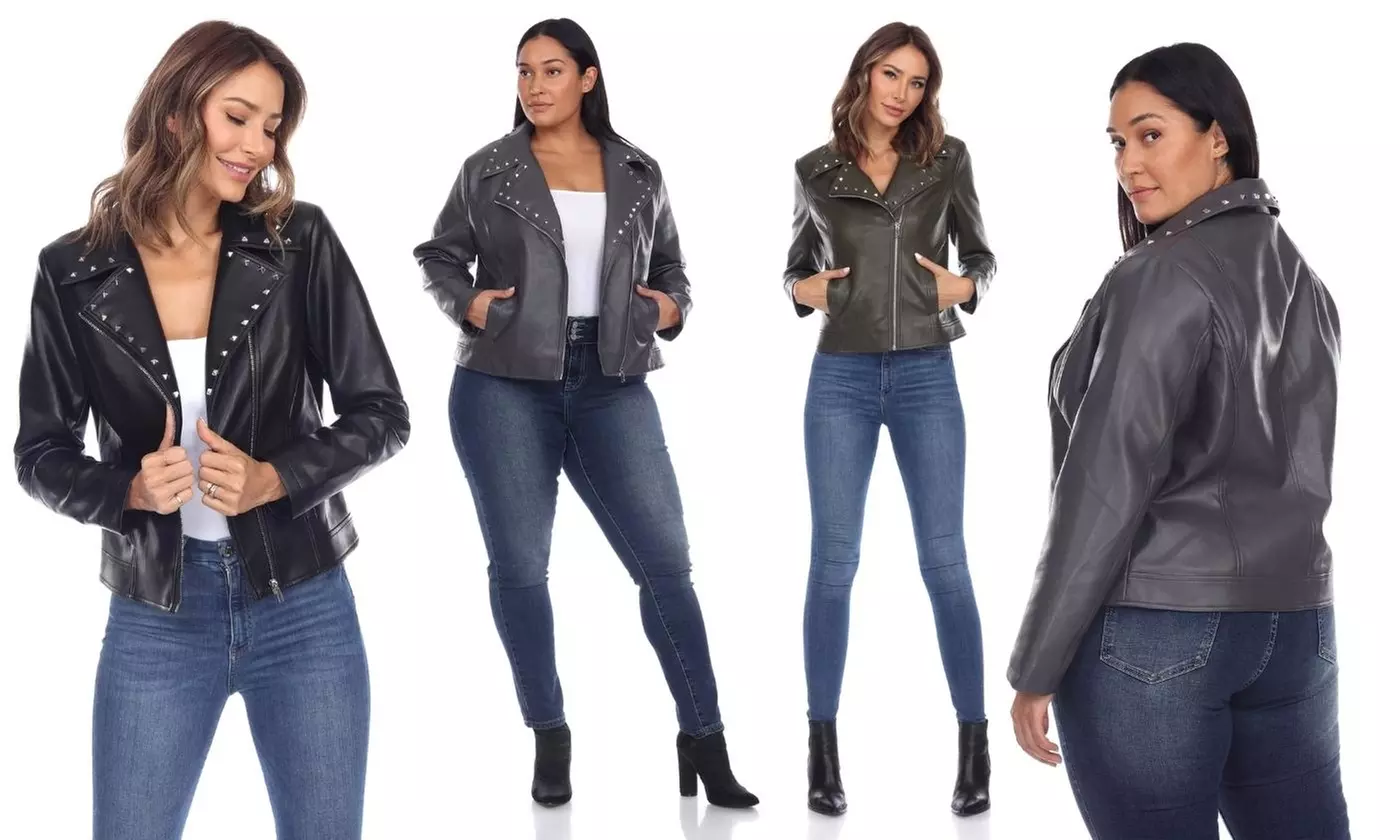 PU Faux Leather Jacket ( Plus Size Available) - Primary Image