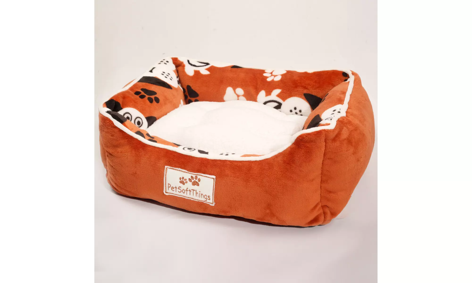 Small Dog Bed Plush Fluffy Soft Warm Calming Small Dog Puppy Kitten Cat Pet Bed