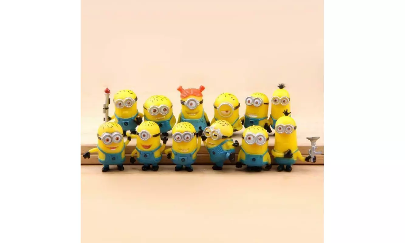 12Pcs Set Despicable Me 2 Minions Movie Character Figures Doll Toys Child's Gift - Second Medium