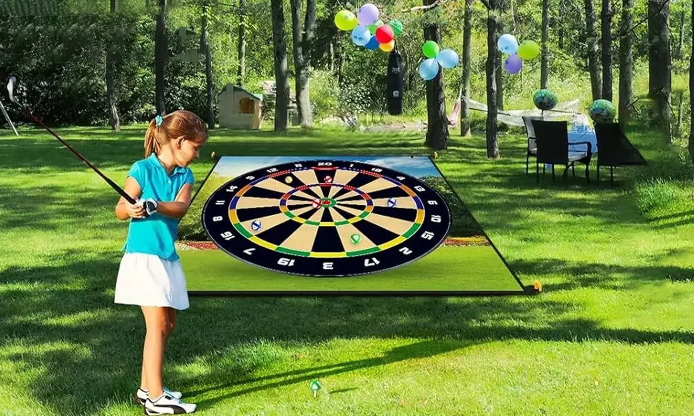  iMounTEK Golf Chipping Game Set with Practice Mat and Sticky Golf Balls