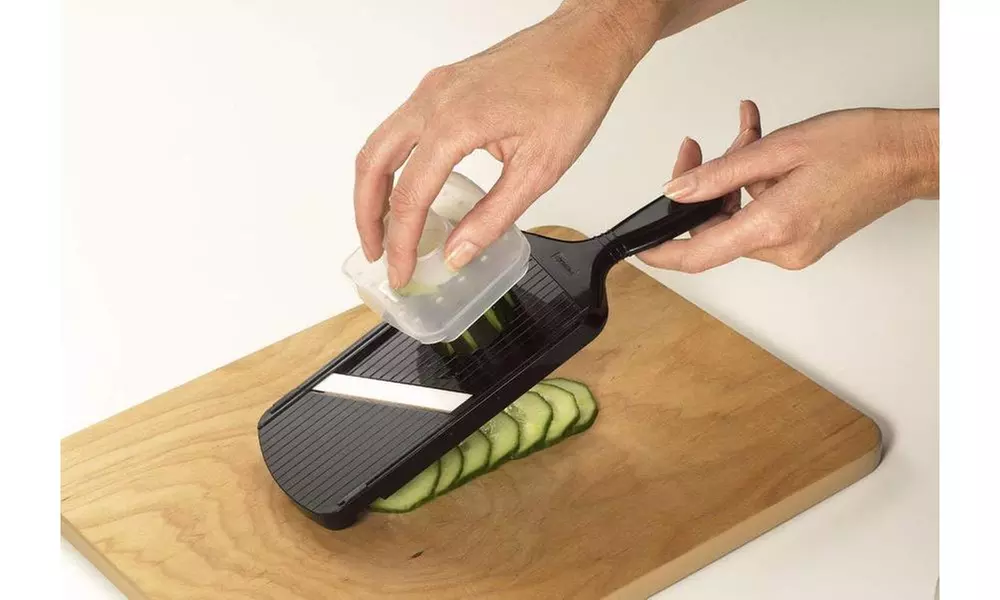 Kyocera Ceramic Adjustable Mandoline Vegetable Slicer w/ Handguard - Primary Image