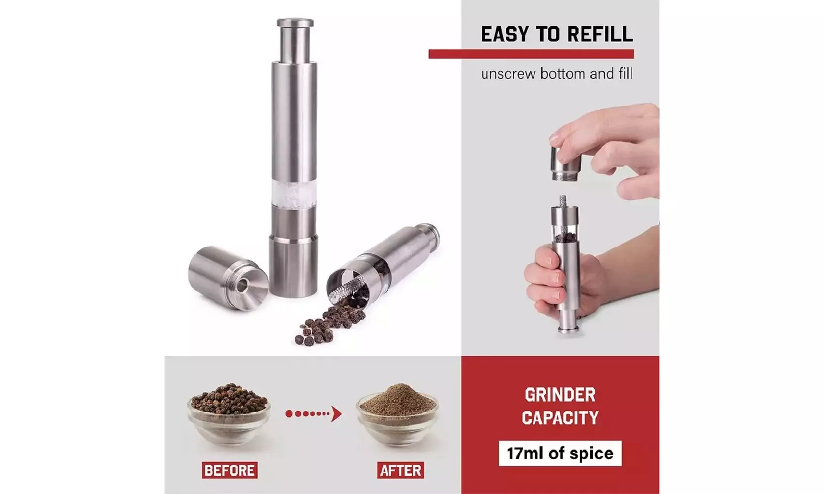 Nuvita Salt and Pepper Grinder Mini Set - Second Medium