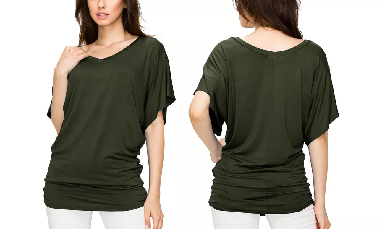Women's Dolman Top S-3X  by Made by Johnny Plus Size 