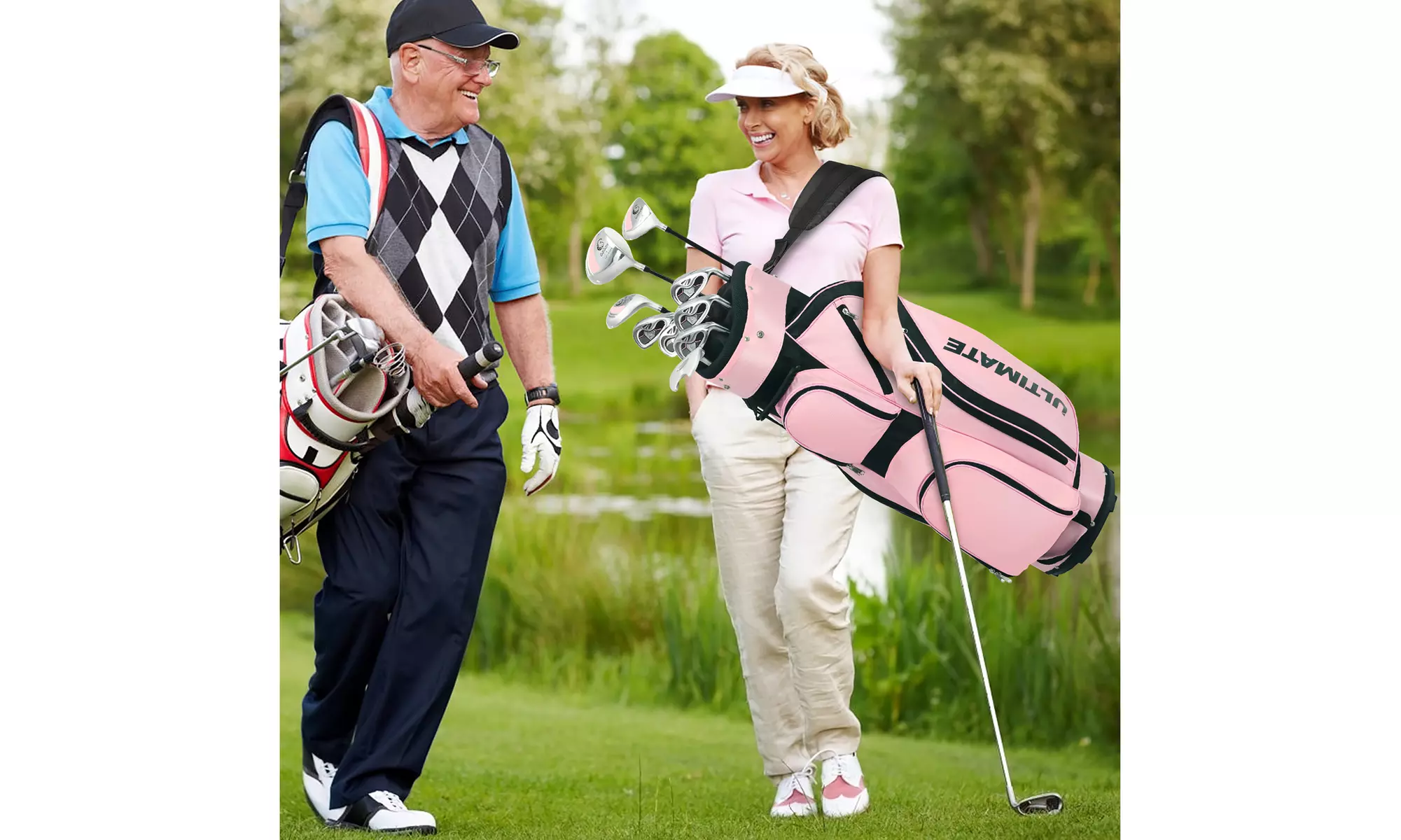 Ladies Womens Complete Golf Clubs Set 10 Pieces Includes Alloy Driver - Primary Image