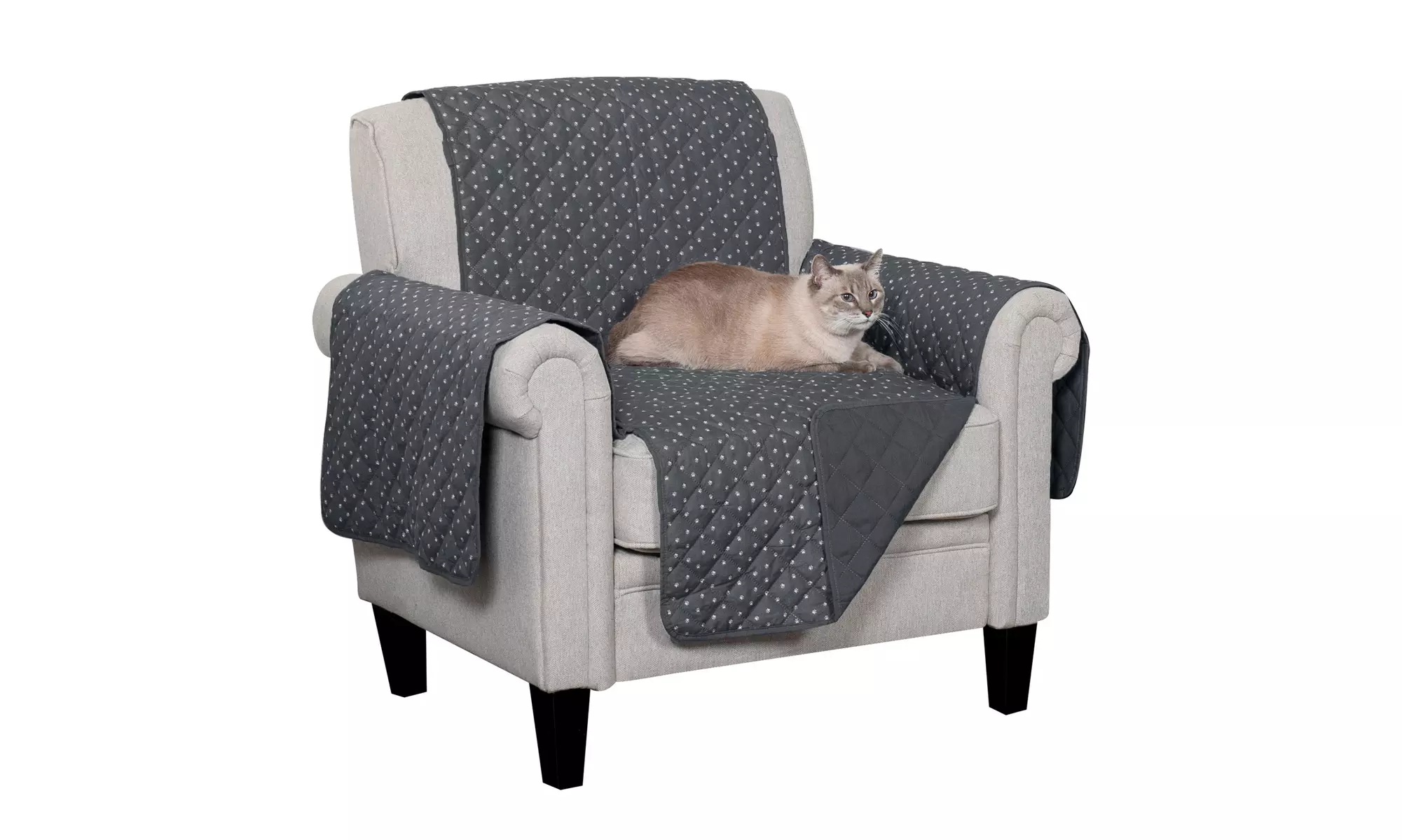 FurHaven Pet Reversible Water-Resistant Furniture Protector for Dogs - Paw Print