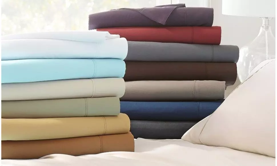 Bamboo 1800 Thread Count Deep Pocket Sheet Set (4pc) - Primary Image