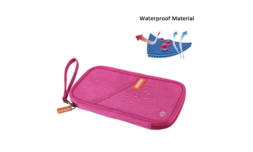 Image 44: Travel Wallet RFID Blocking Document Organizer Bag