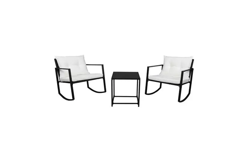 3 Piece Bistro Set Wicker Patio Outdoor Furniture - Primary Image