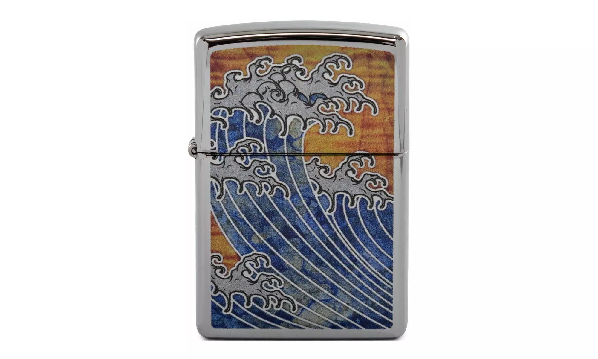 Zippo Mosaic/Stained Glass Wave on Silver Lighter - Primary Image
