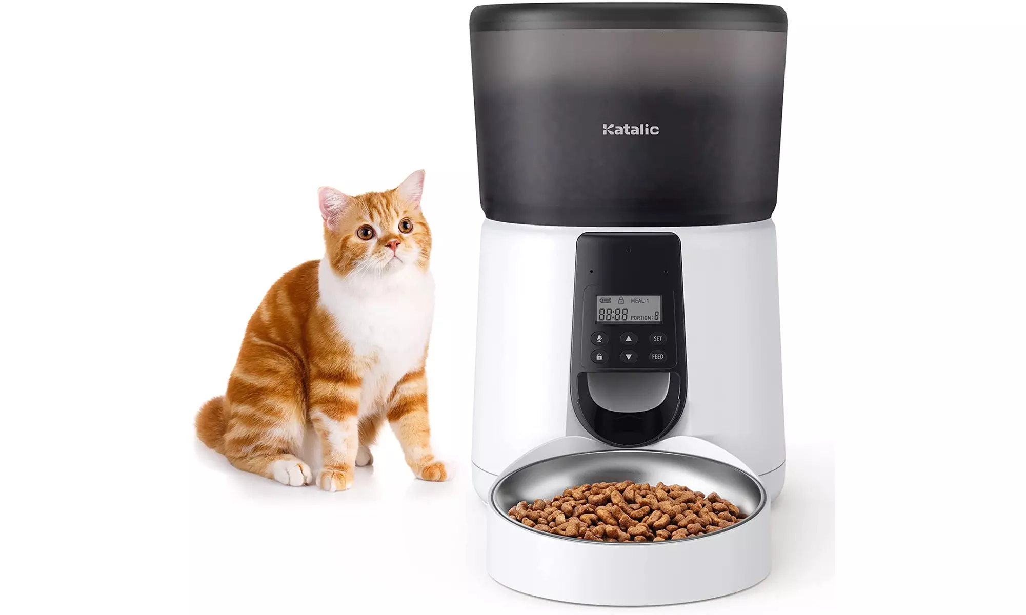 Automatic Cat Feeders Clog-free 4L Cat Food Dispenser - Primary Image