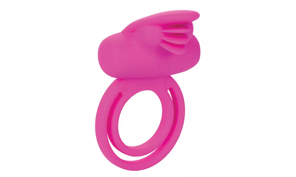 Silicone Rechargeable Dual Clit Flicker Enhancer - Pink - Primary Image