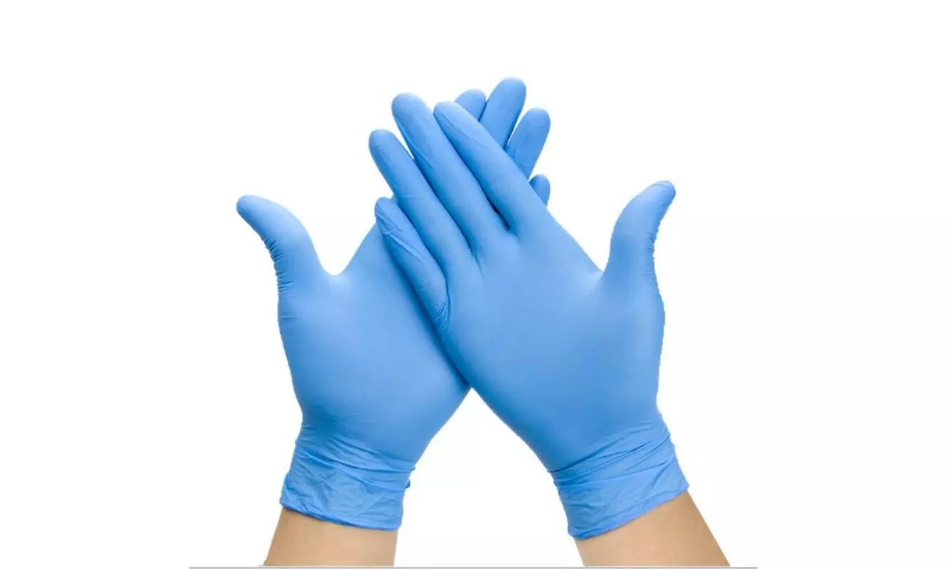 Disposable Nitrile Exam Dental Medical Gloves Powder Free Industrial Beauty Use - Second Medium