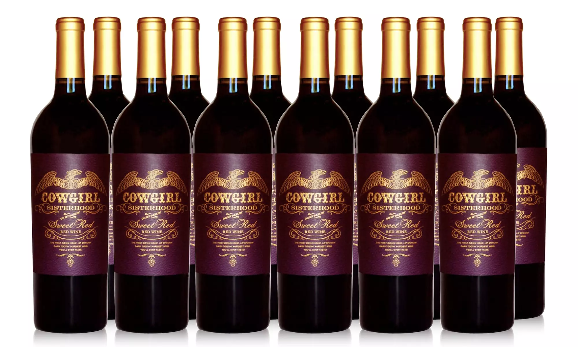 Cowgirl Sisterhood Sweet Red Blend Wine 6 or 12 Bottles *Shipping Included* - Primary Image