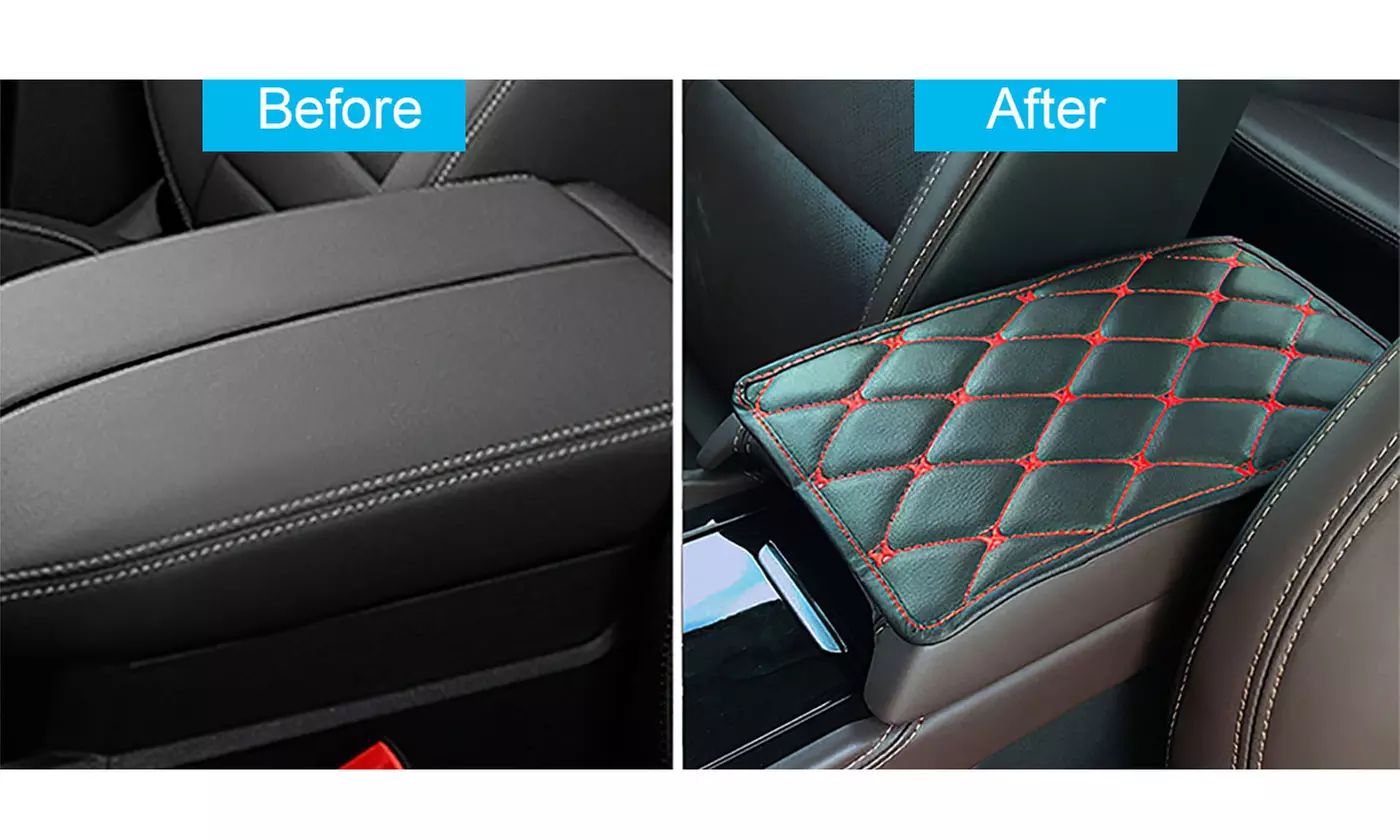 Auto Armrest Pad Cover Center Console Box PU Leather Cushion Mat Car Accessories