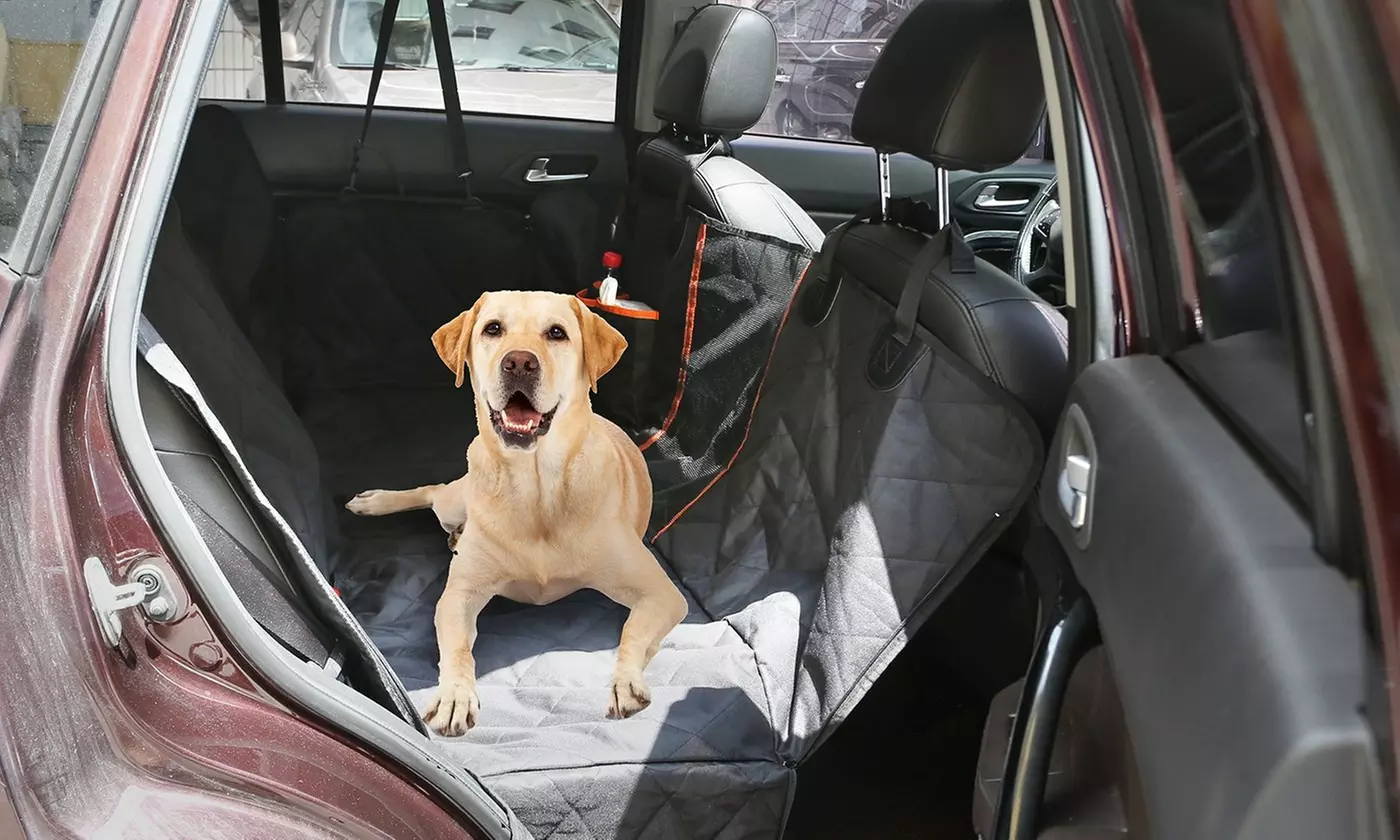 iMounTEK Dog Car Seat Covers for Back Seat Heavy Duty Quilted Hammock Seat Cover