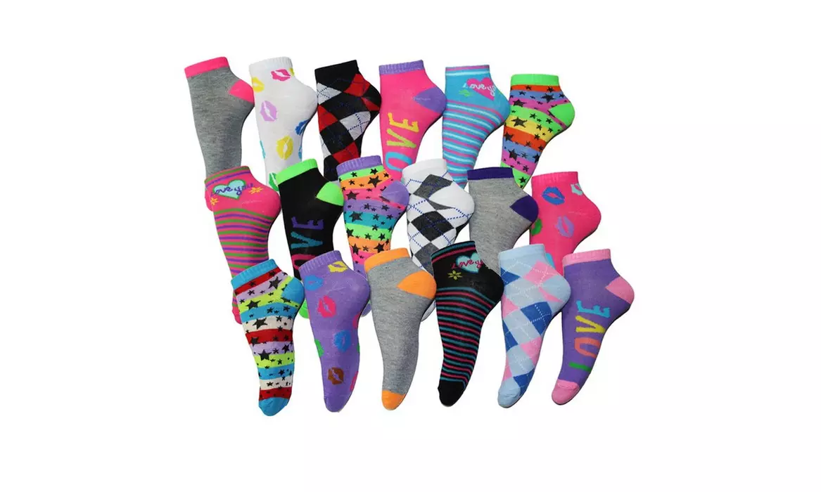  30 Pairs Womans Assorted Ankle Socks  - Second Medium