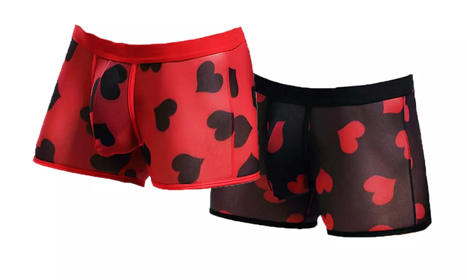 Men's Underwear Sexy Mesh Breathable Boxer Briefs Low Rise Cool Boxers Pack Set  - Primary Image