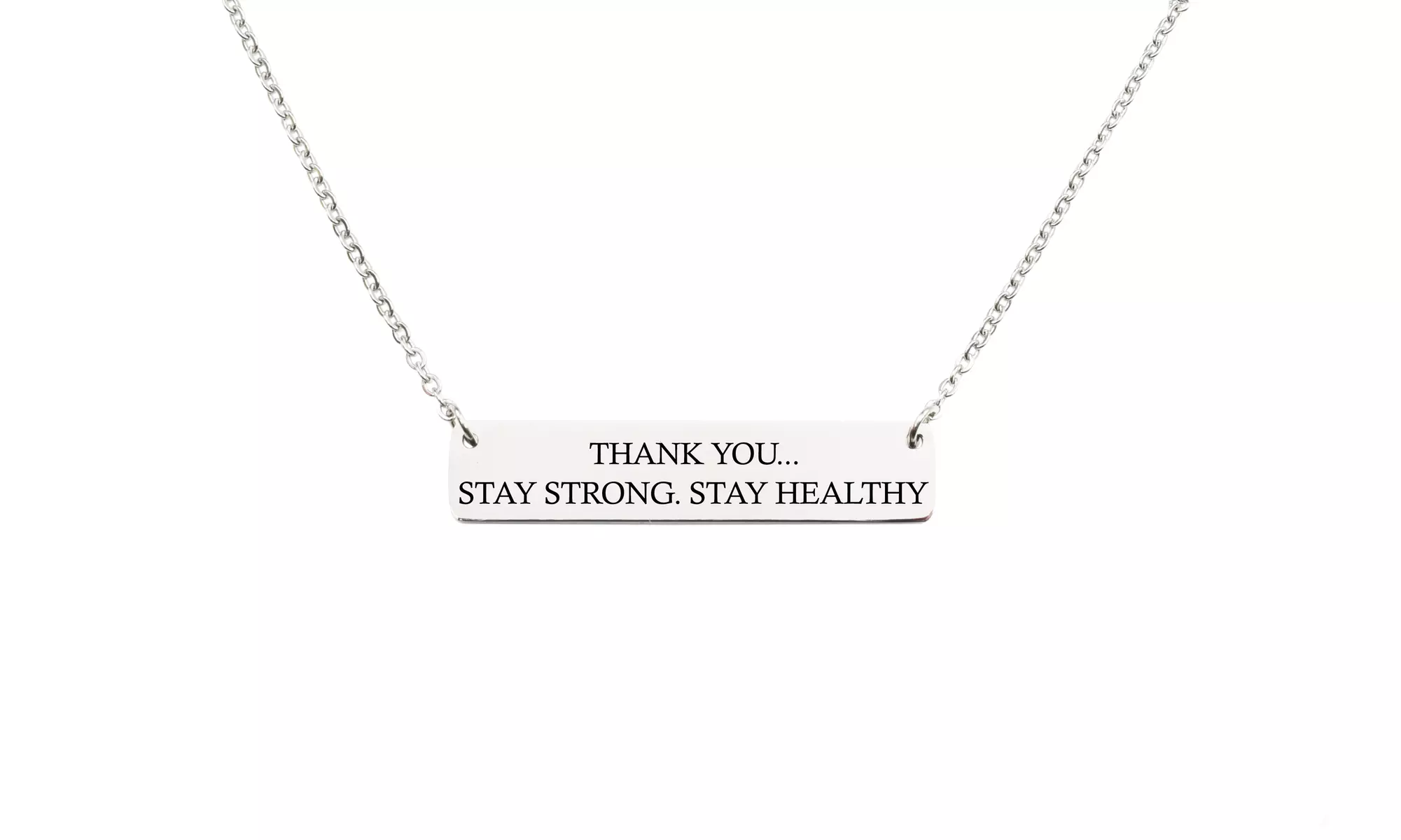 Essential Worker Horizontal Bar Necklace by Pink Box - Second Medium