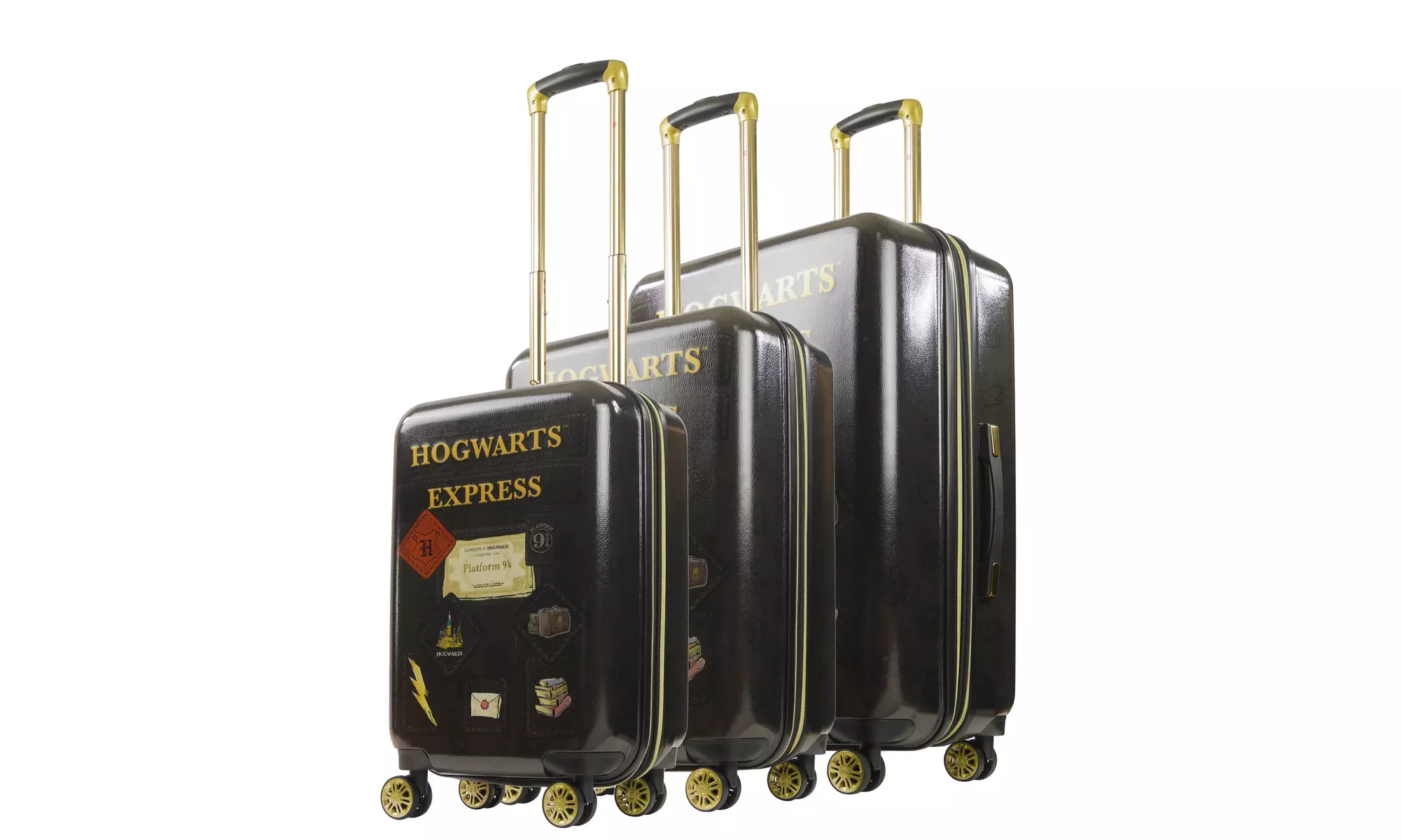 wb harry potter ful hogwart express hardside printed abs luggage set black - Primary Image