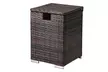 16 Gal Wicker Container, Outdoor Rattan Storage Box with Lid, Brown Gradient - Image 2