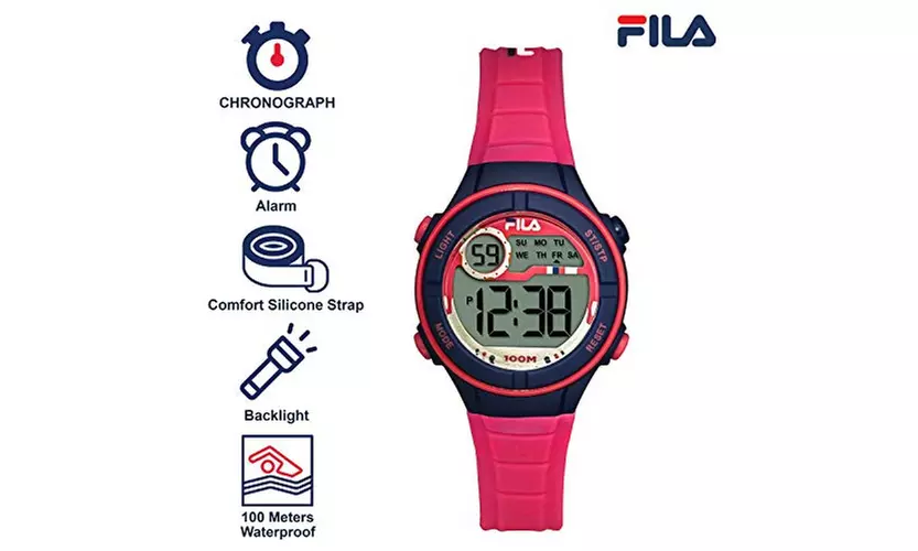 FILA Kids Digital Watch Girls Kids Sports Digital Watch Pink Watch - Second Medium