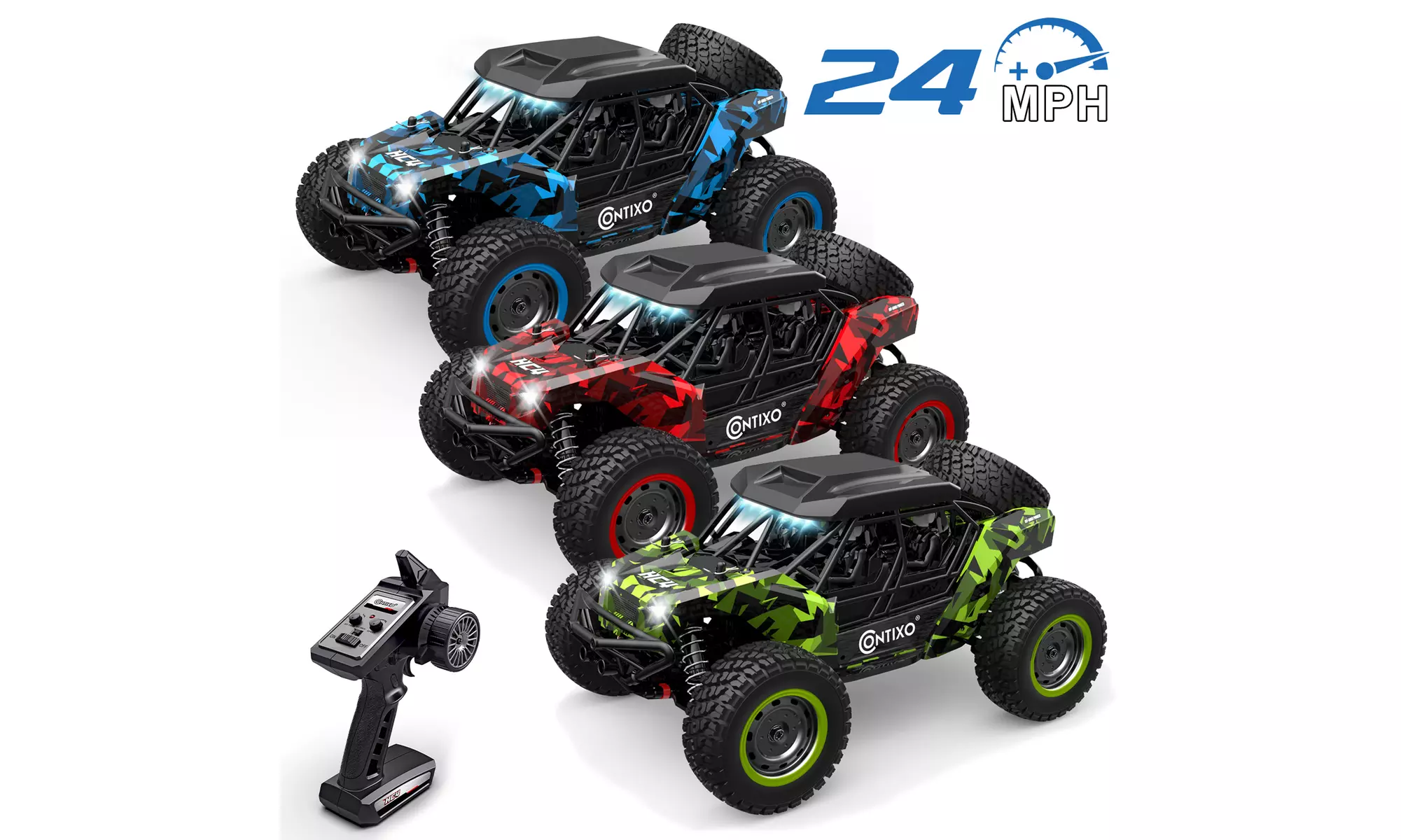 Contixo HC4 Dominator RC Remote Control Offroad 4WD UTV - 1:16 Scale - Primary Image