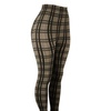 Image 10: Women's Stretchy Plaid Print Pants Casual Tights Soft Skinny Basic Leggings