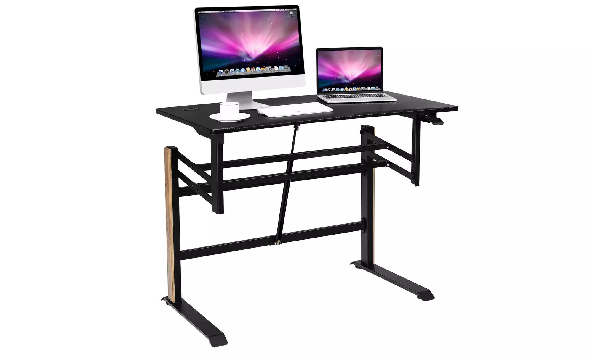 Costway Pneumatic Height Adjustable Standing Desk Sit to Stand Computer Desk - Primary Image