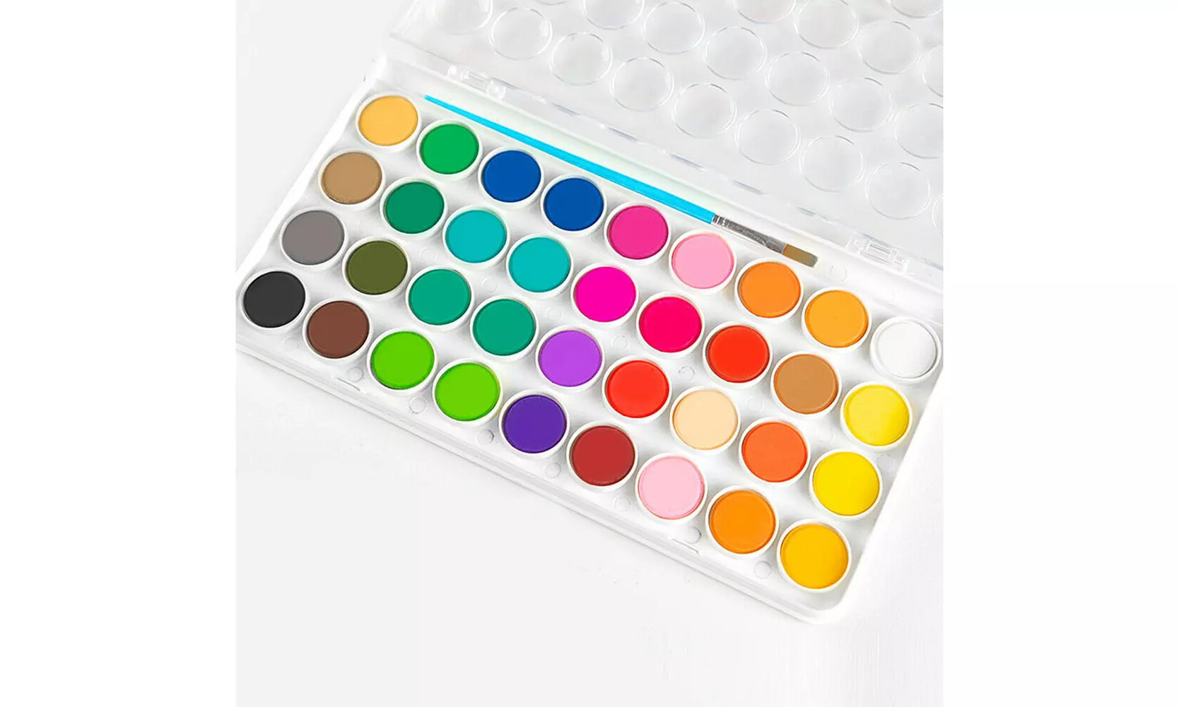 36 Color Fundamental Watercolor Pan Artist Set and/or 10 Paint Brushes