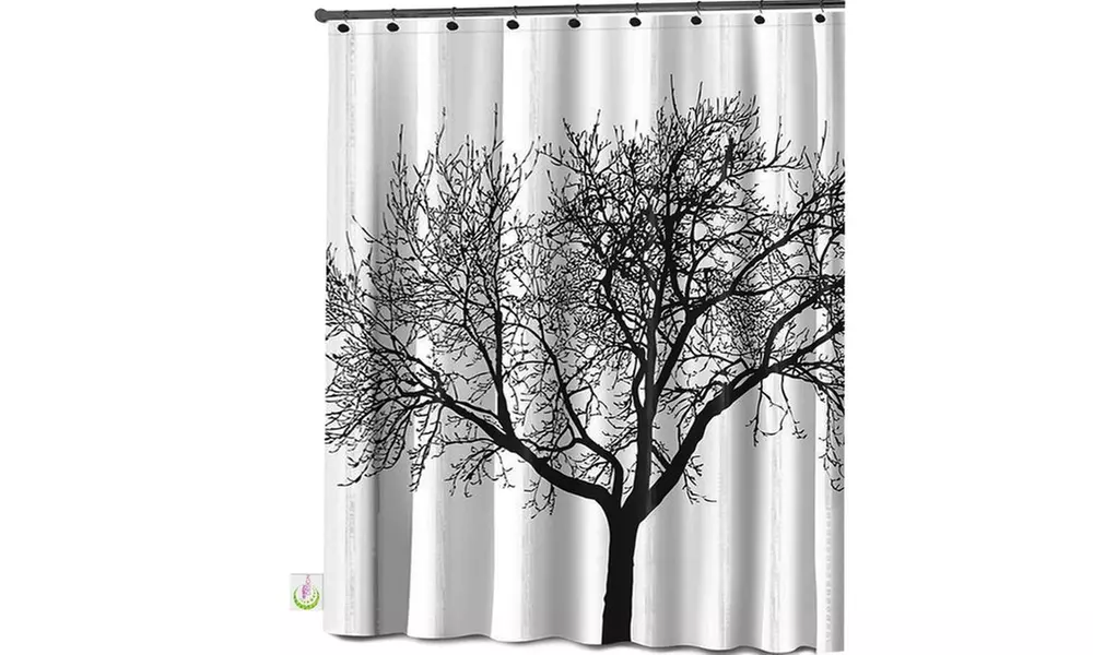 Shower Curtain with Tree Design 100% Waterproof - Primary Image