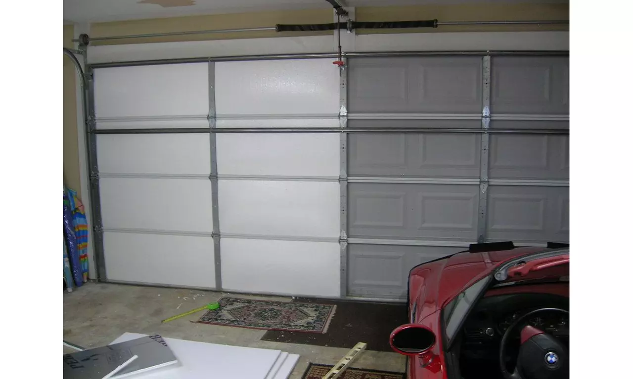Garage Door Insulation Kit 8-Pieces Foamed Plastic Covers 9 ft. Wide Garage Door - Primary Image
