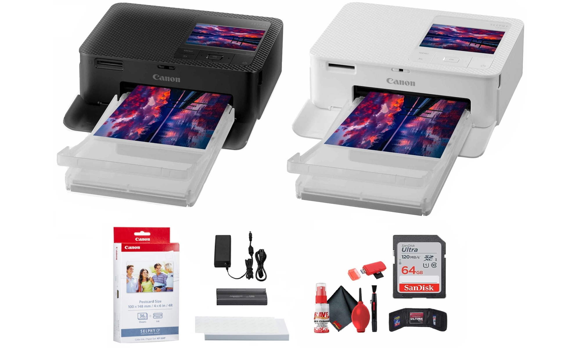 Canon SELPHY CP1500 Photo Printer with KP-36IP Color Ink and Paper Set Bundle