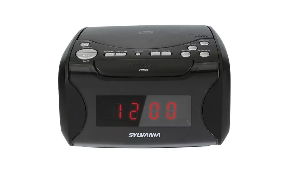 Refurbished Sylvania SCR4986 Alarm Clock Radio with CD Player and USB Charging - Primary Image