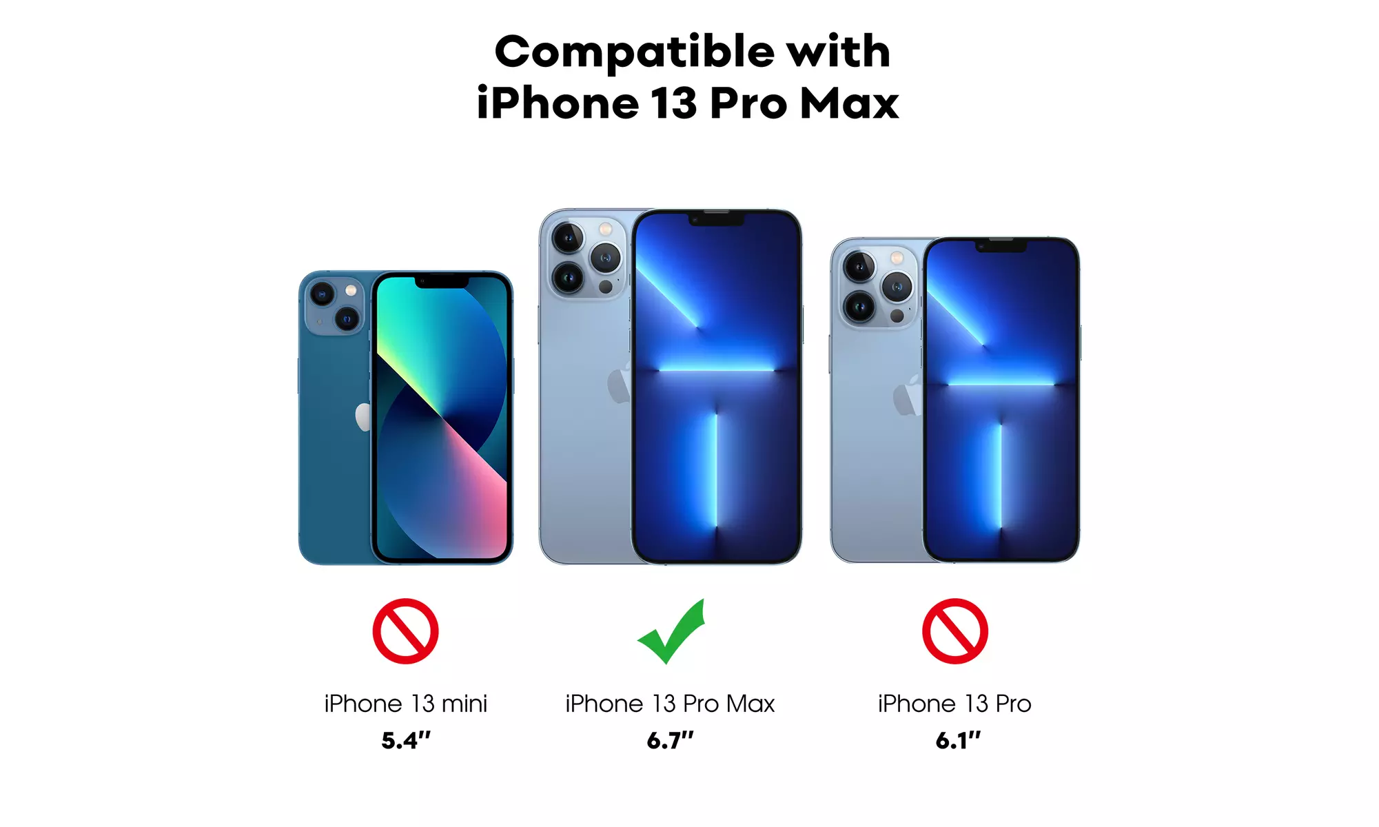 Tempered Glass Screen Protector for iPhone 12/13, Pro, Pro Max, Full Coverage