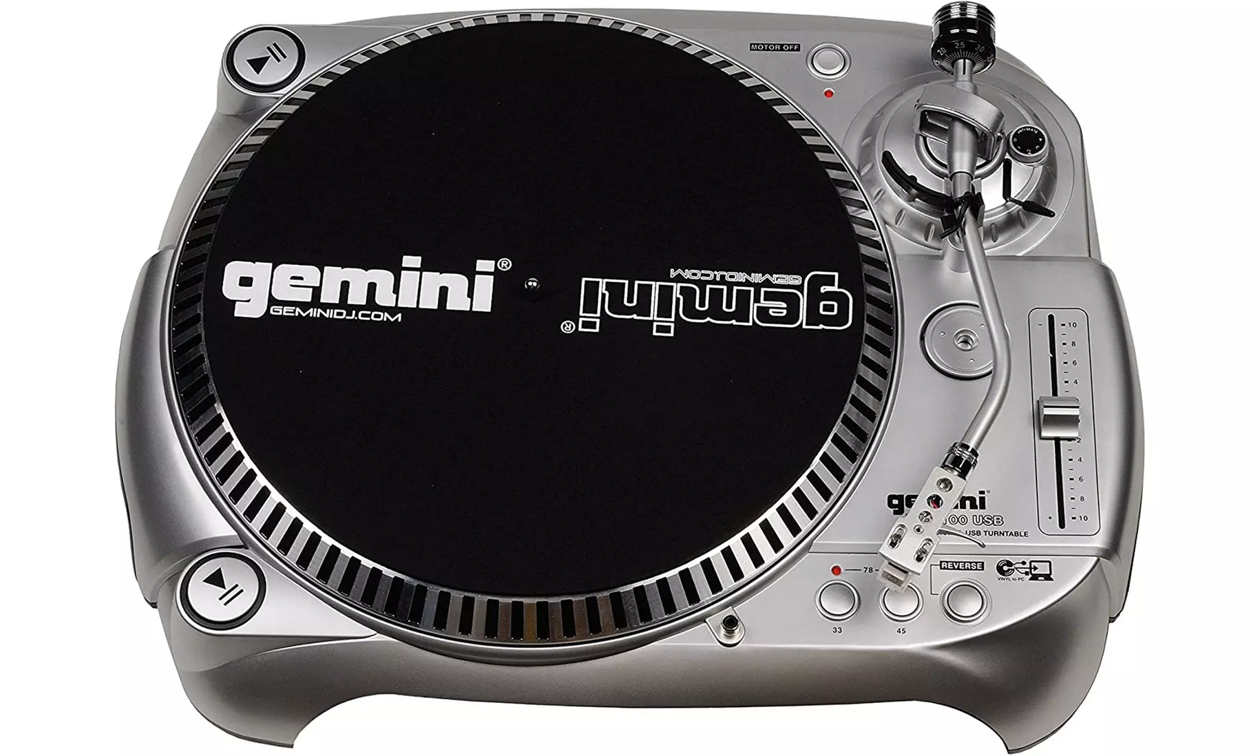 Gemini Pro Audio Classic Manual Belt-Drive DJ USB Turntable - Primary Image