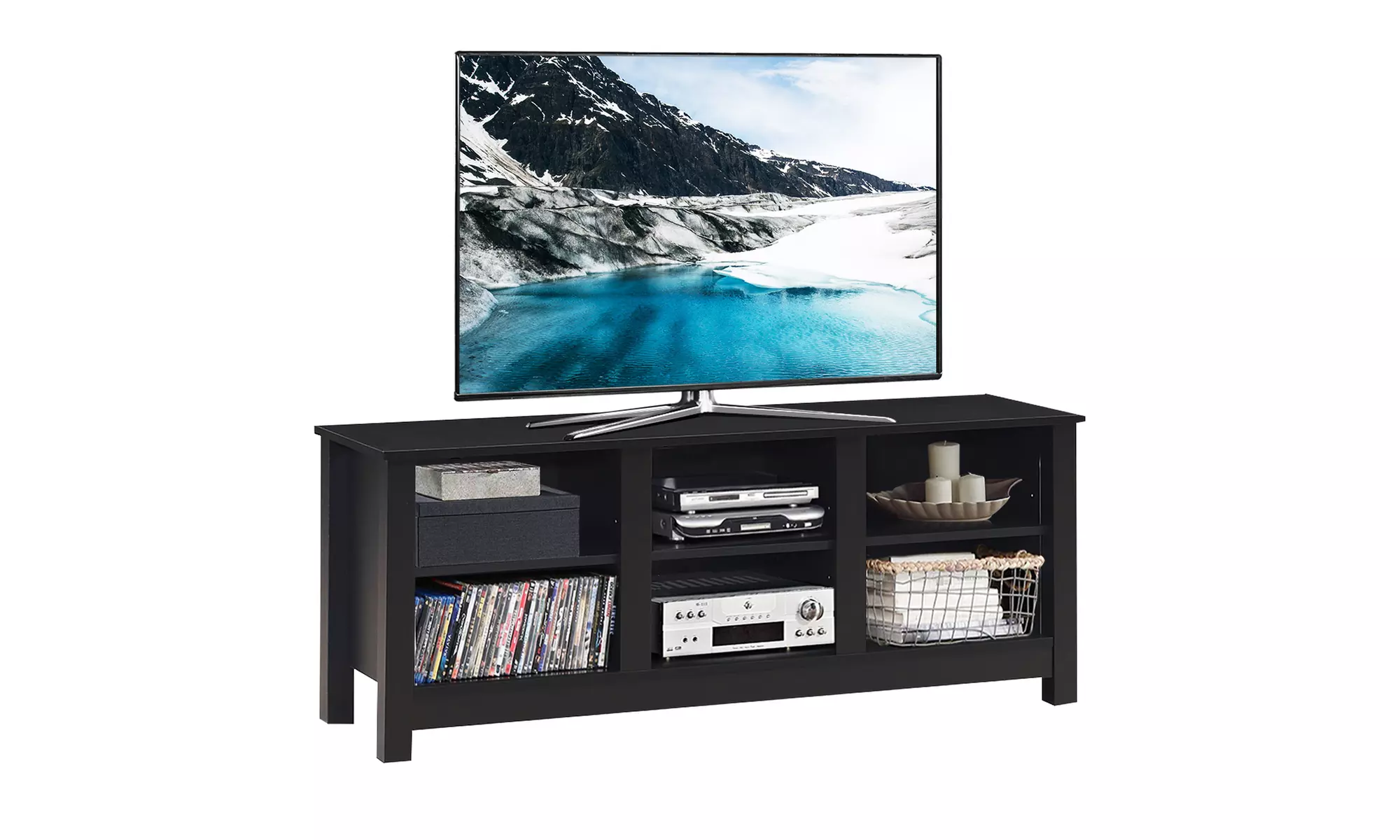 Costway TV Stand Cabinet for TV's Up to 60'' Entertainment Center w/Shelves - Primary Image