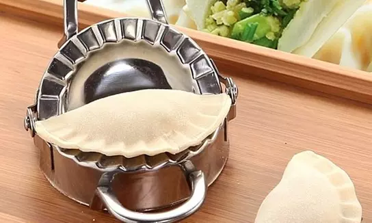 Hand-Sized Stainless Steel Dumpling and Ravioli Maker - Primary Image