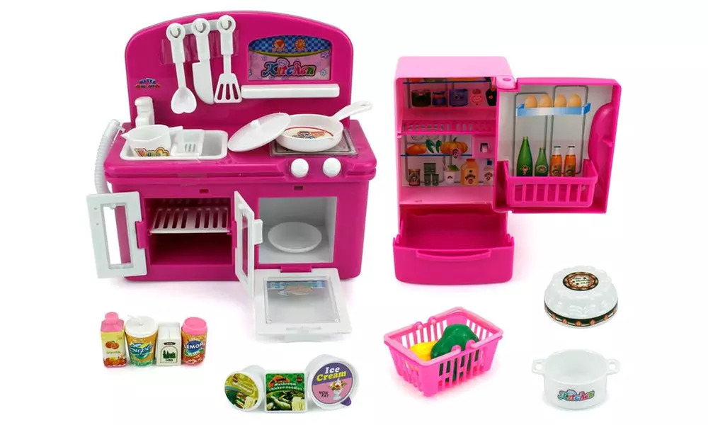 Mini Dream Kitchen Children's Kid's Toy Kitchen Playset w/ Accessories - Primary Image
