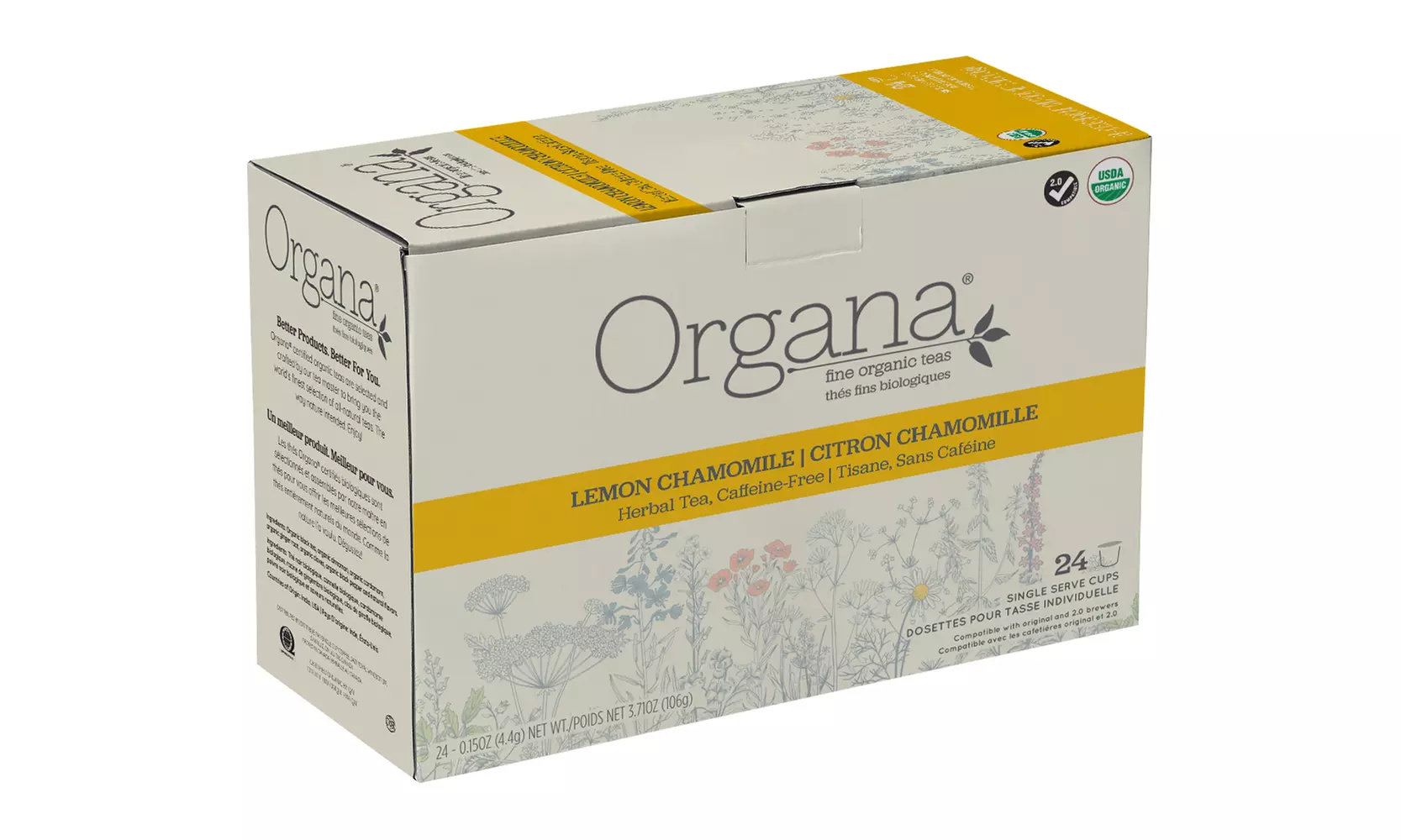 Organa Fine USDA Organic Gourmet Tea Single Serve Pod for Keurig Brewer 24 Count