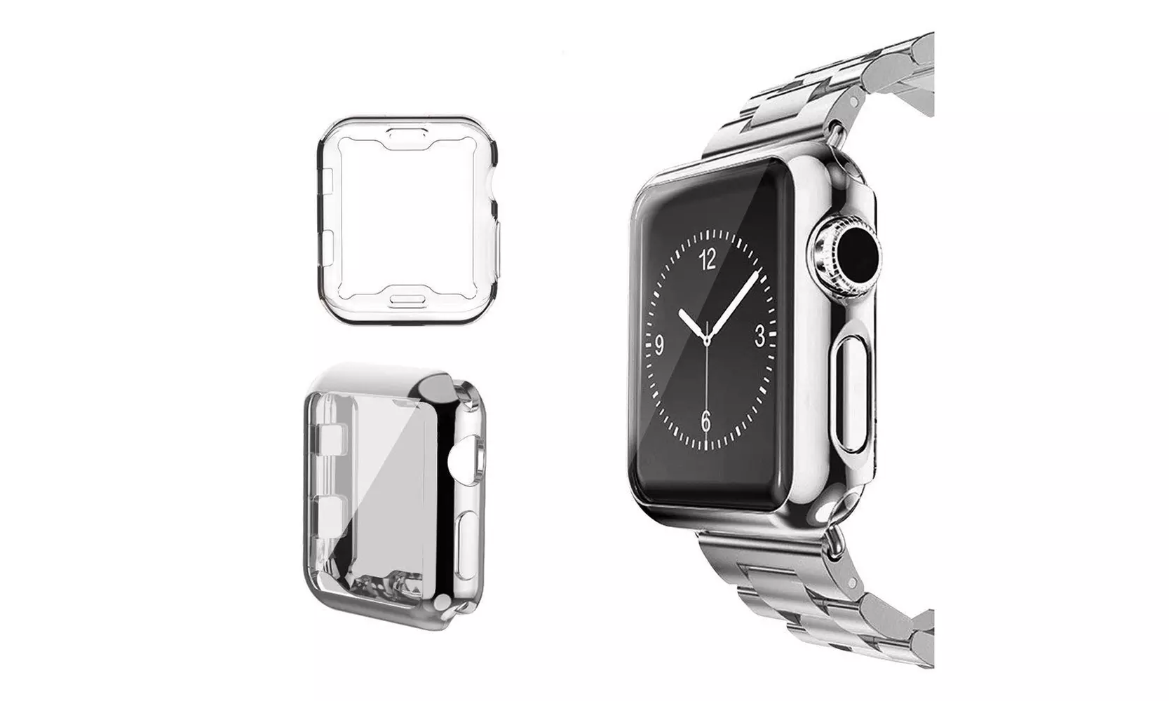 Waloo 2 Pack Electroplate Case for Apple Watch Series 1to 9