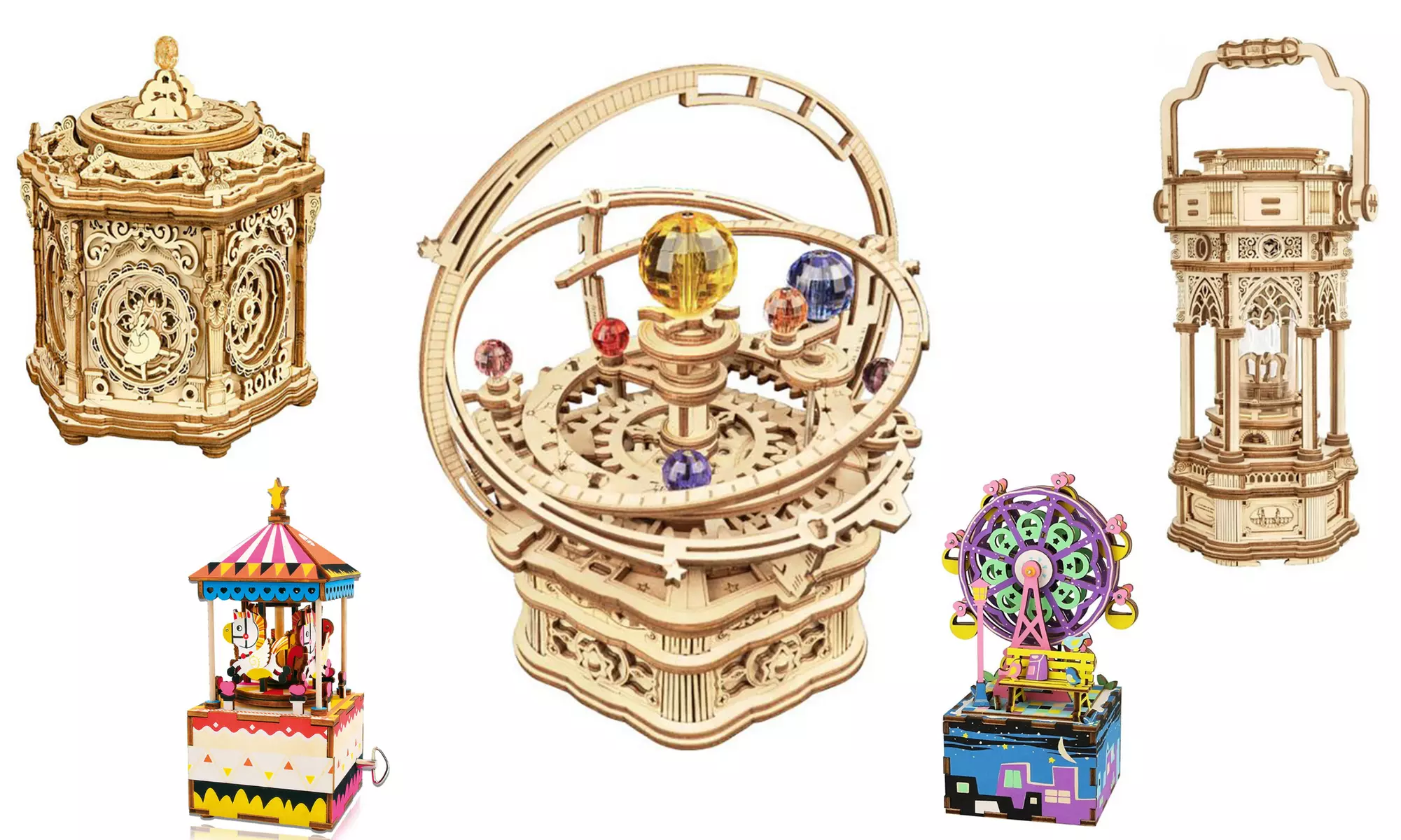 DIY 3D Wooden Music Box Kit - Primary Image