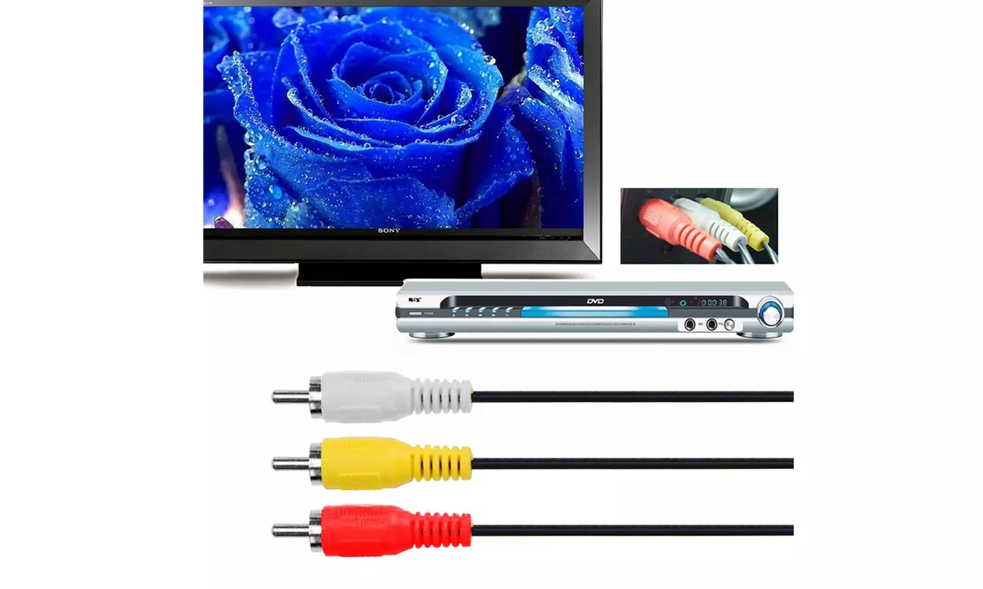 1080P HDMI Male to 3 RCA S-video AV Audio Cable Cord Adapter for TV HDTV DVD - Second Medium