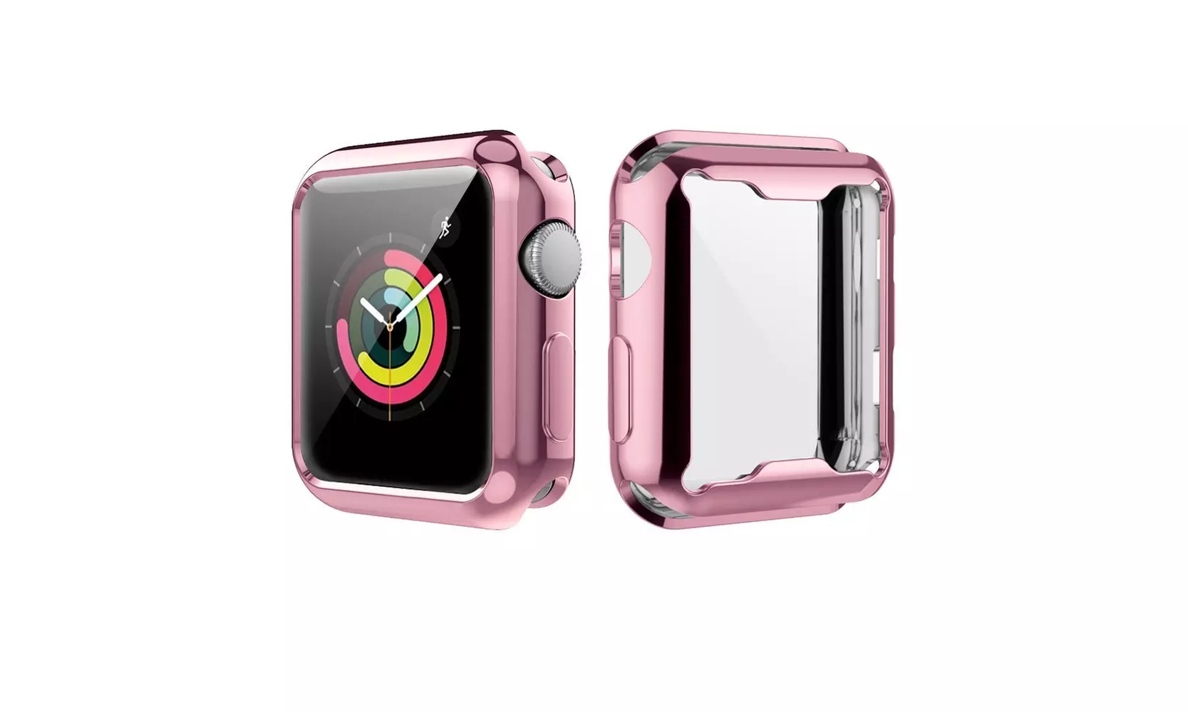 Chrome Full Cover Drop Resistant Bumper Screen Protector Case For Apple Watch