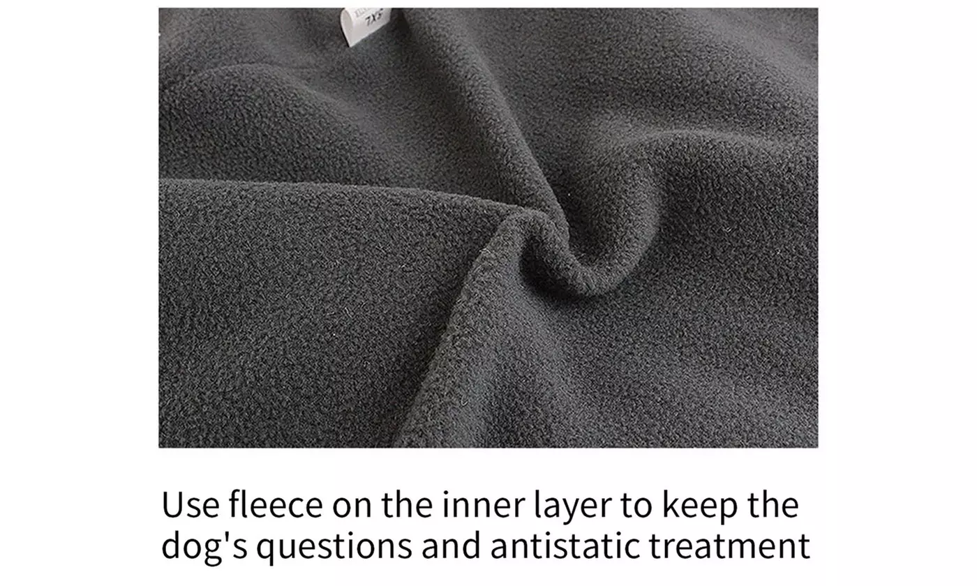 Waterproof Soft Fleece Lined Dog Vest Jacket Coat for Winter Outdoor Sports