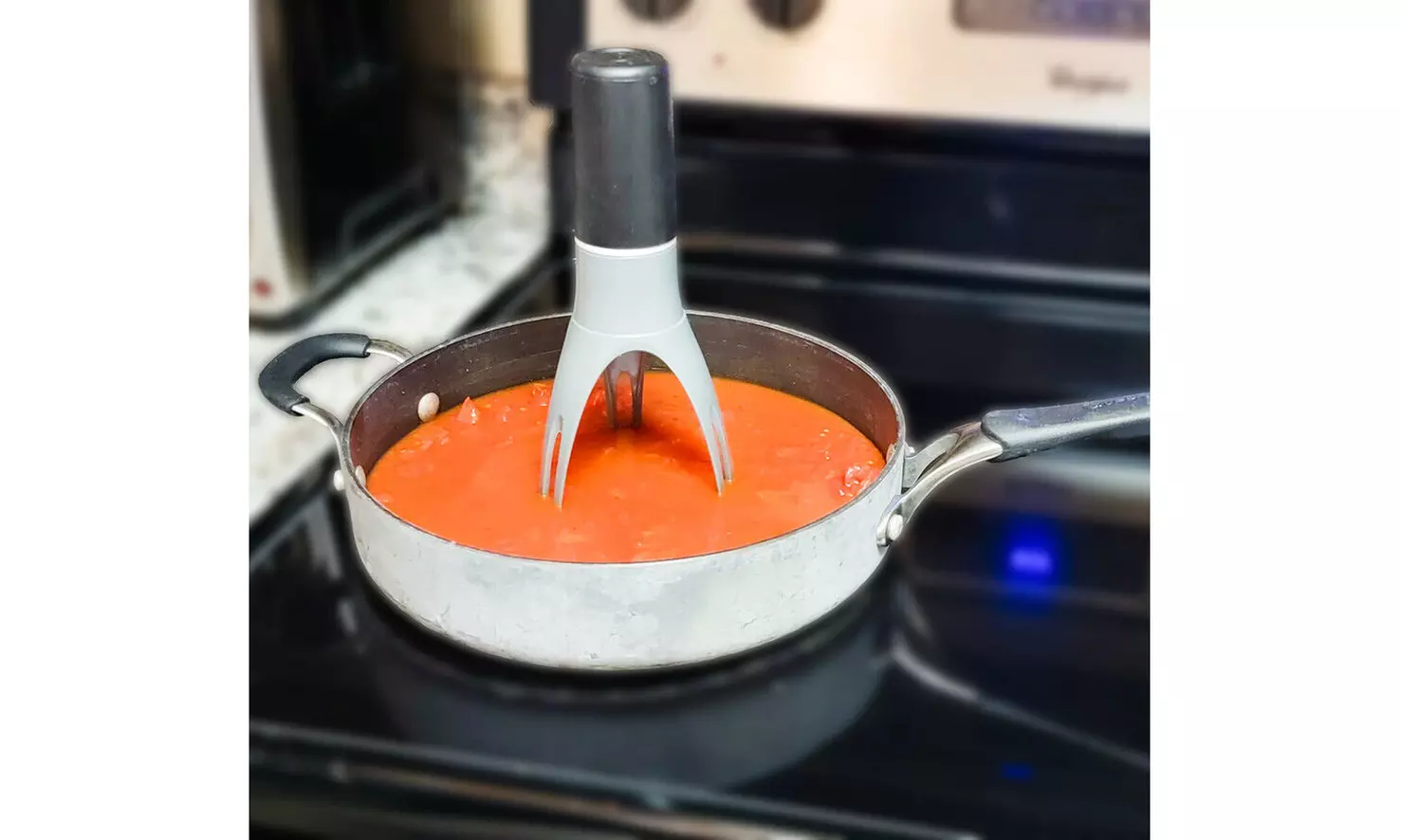 Auto Cooking Stirrer - 3 Speed Auto Handsfree Battery Operated Pot Sauce Mixer - Second Medium
