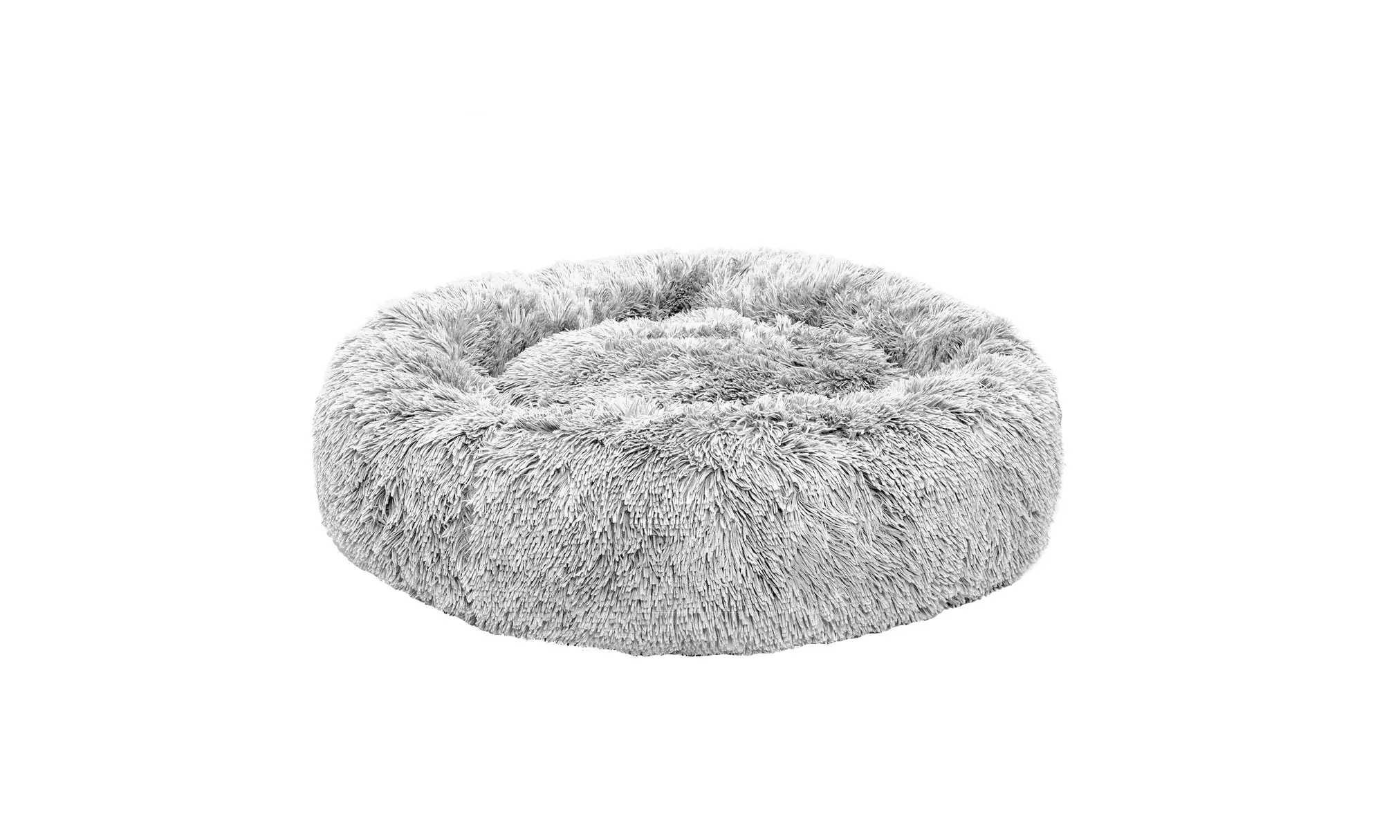 FurHaven Calming Cuddler Long Fur Donut Dog Bed 