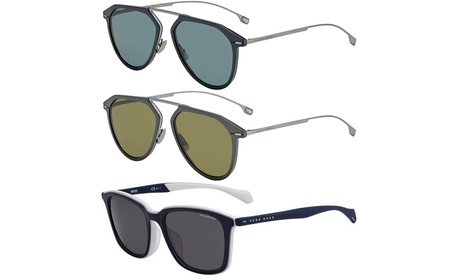 UPC 716736231044 product image for Hugo Boss Polarized Men's Sunglasses Blue/Blue in Matte Small | upcitemdb.com