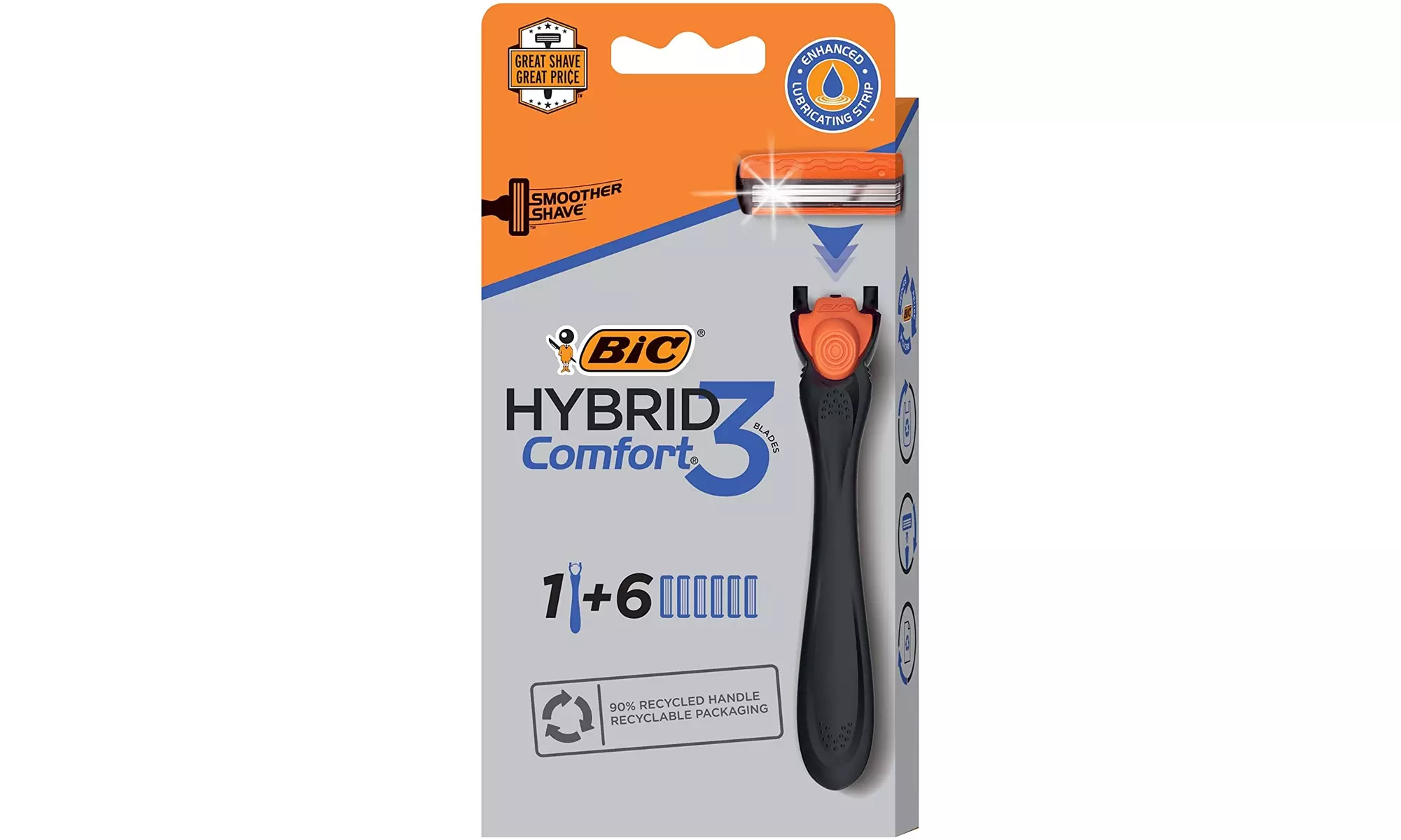 BIC Comfort 3 Refillable Three-Blade Disposable Razor for Men - Primary Image