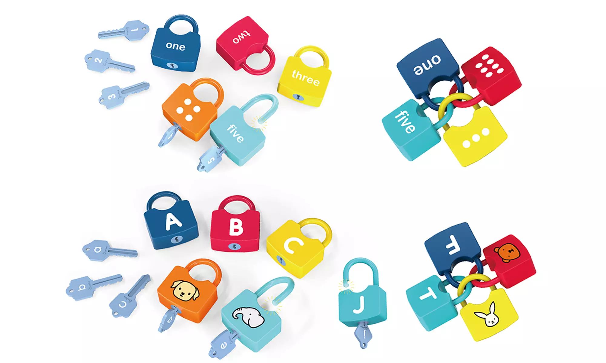 Zummy  ABC Learning Lock Educational Letter Numbers Combination - Primary Image