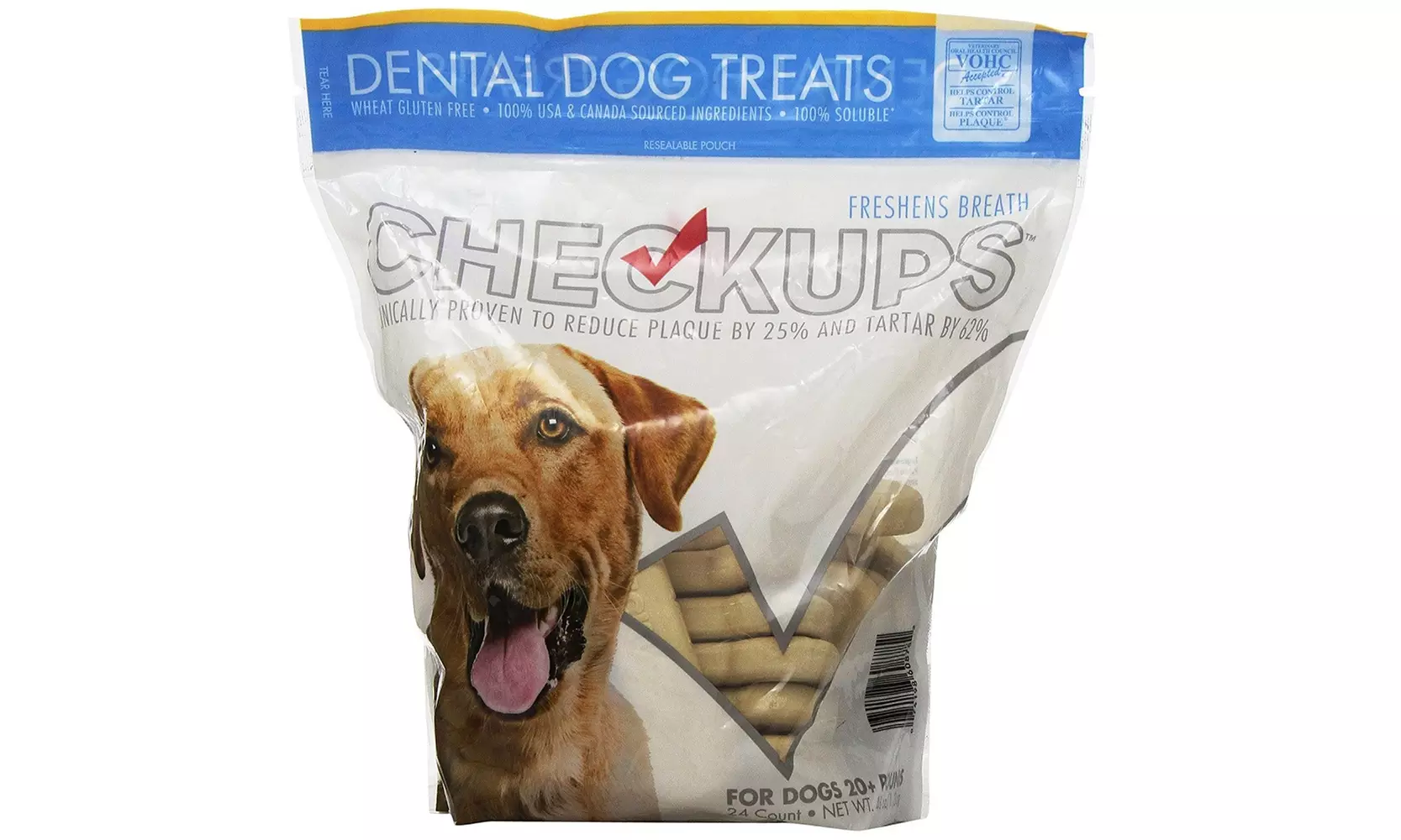 Checkups- Dental Dog Treats, 24ct 48 oz. for Dogs 20 pounds - Second Medium
